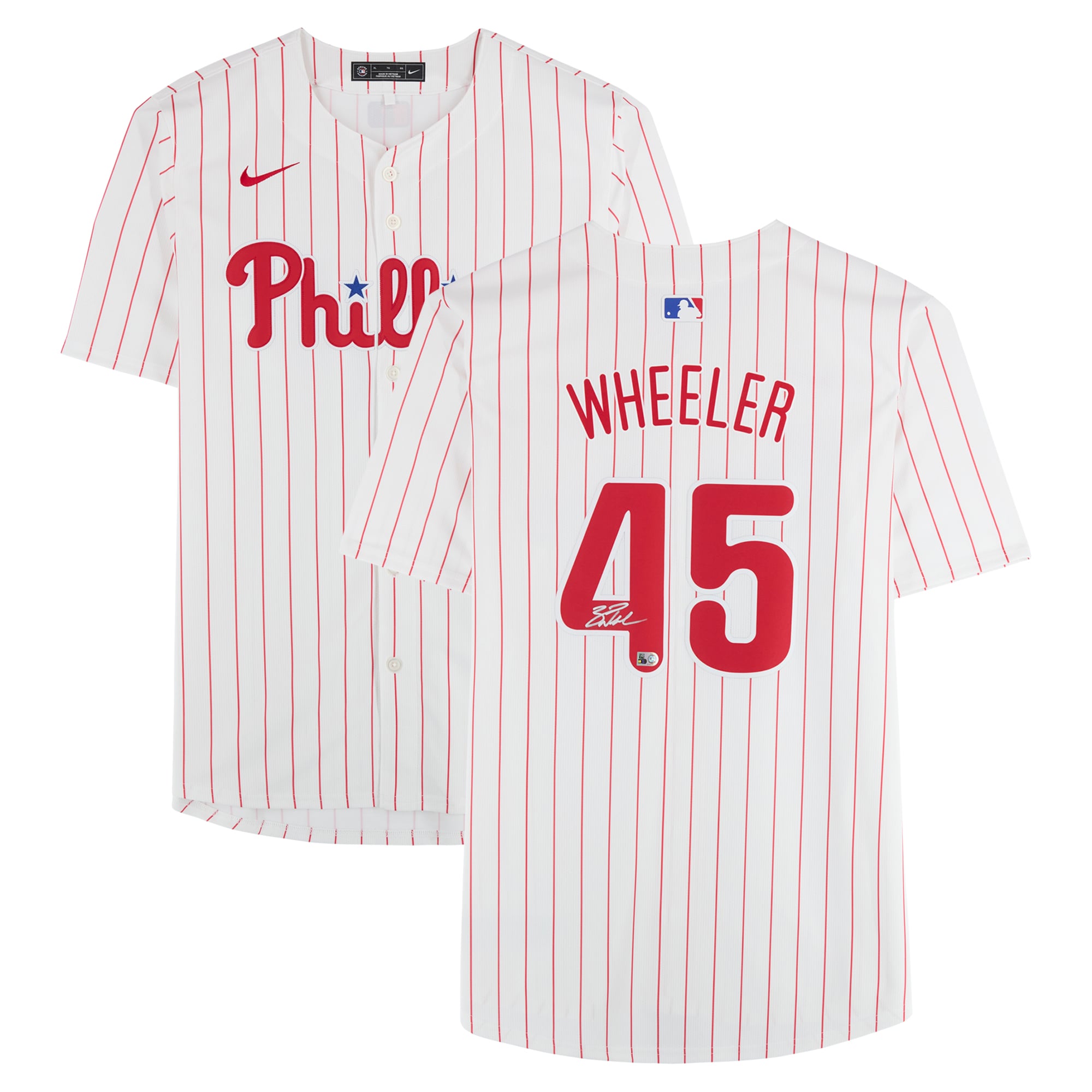 Zack Wheeler Philadelphia Phillies Autographed White Nike Limited Jersey Zack Wheeler Philadelphia Phillies Autographed White Nike Limited Jersey