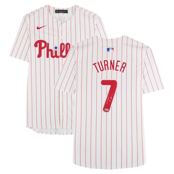 Trea Turner Philadelphia Phillies Autographed White Nike Limited Jersey