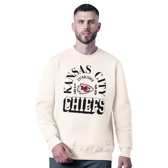 Men's MSX by Michael Strahan  White Kansas City Chiefs Whiteout Tri-Blend Sweatshirt
