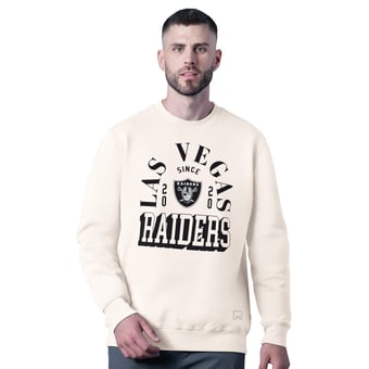 Men's MSX by Michael Strahan  White Las Vegas Raiders Whiteout Tri-Blend Sweatshirt