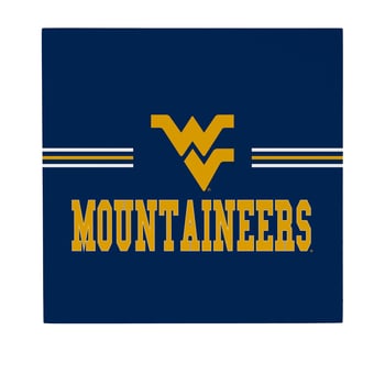 West Virginia Mountaineers 12" x 12" Wood Wall Sign