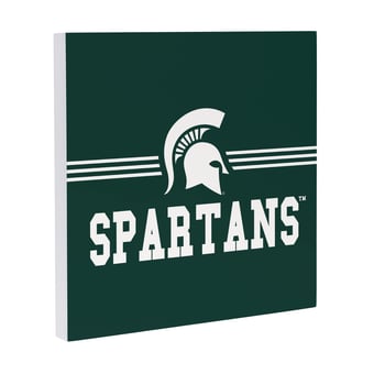 Michigan State Spartans 12" x 12" Wood Wall Sign