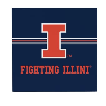 Illinois Fighting Illini 12" x 12" Wood Wall Sign