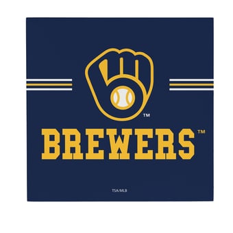 Milwaukee Brewers 12" x 12" Wood Wall Sign