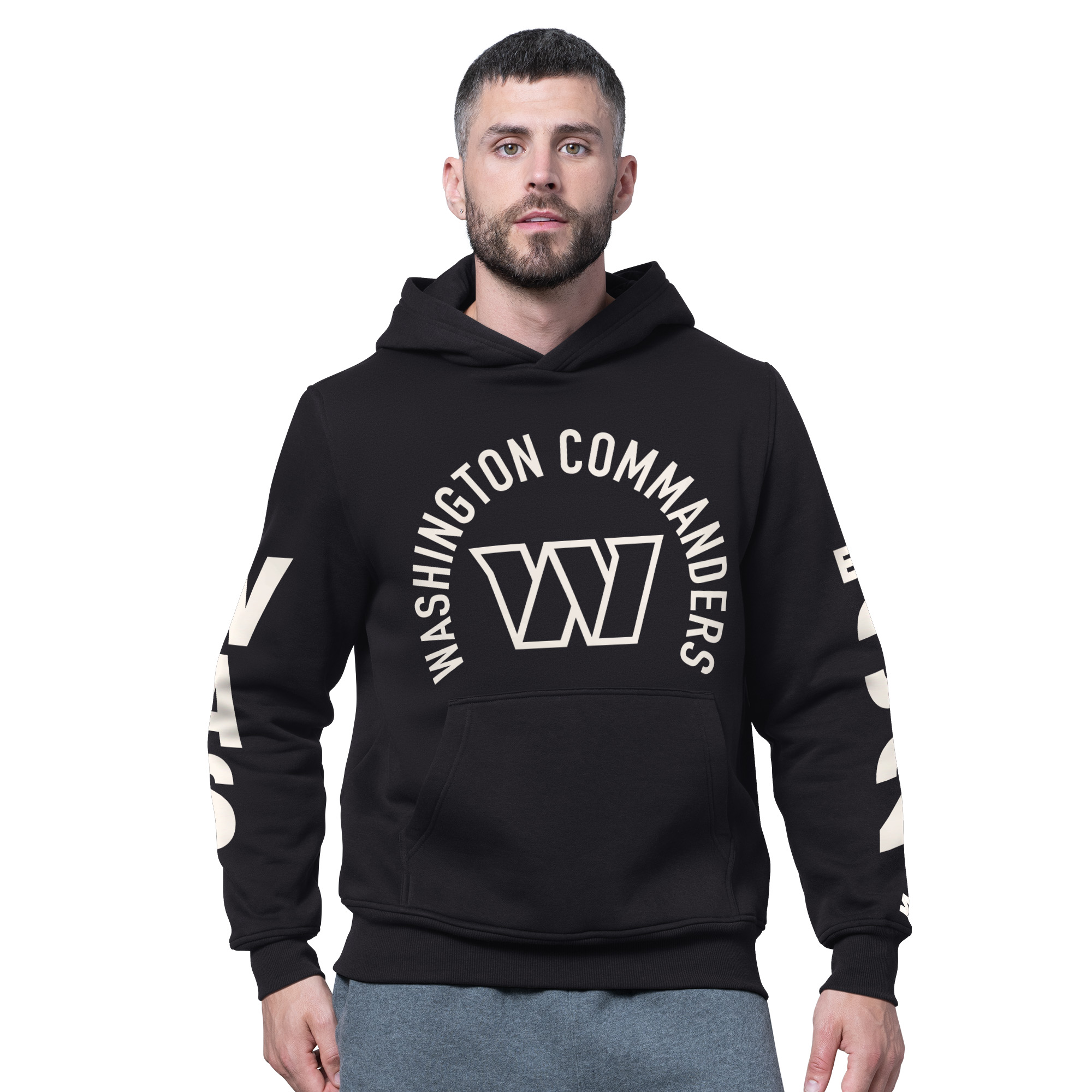 Men's Starter Black Washington Commanders Handoff Fleece Hoodie Sweatshirt