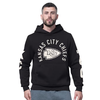 Men's Starter Black Kansas City Chiefs Handoff Fleece Hoodie Sweatshirt
