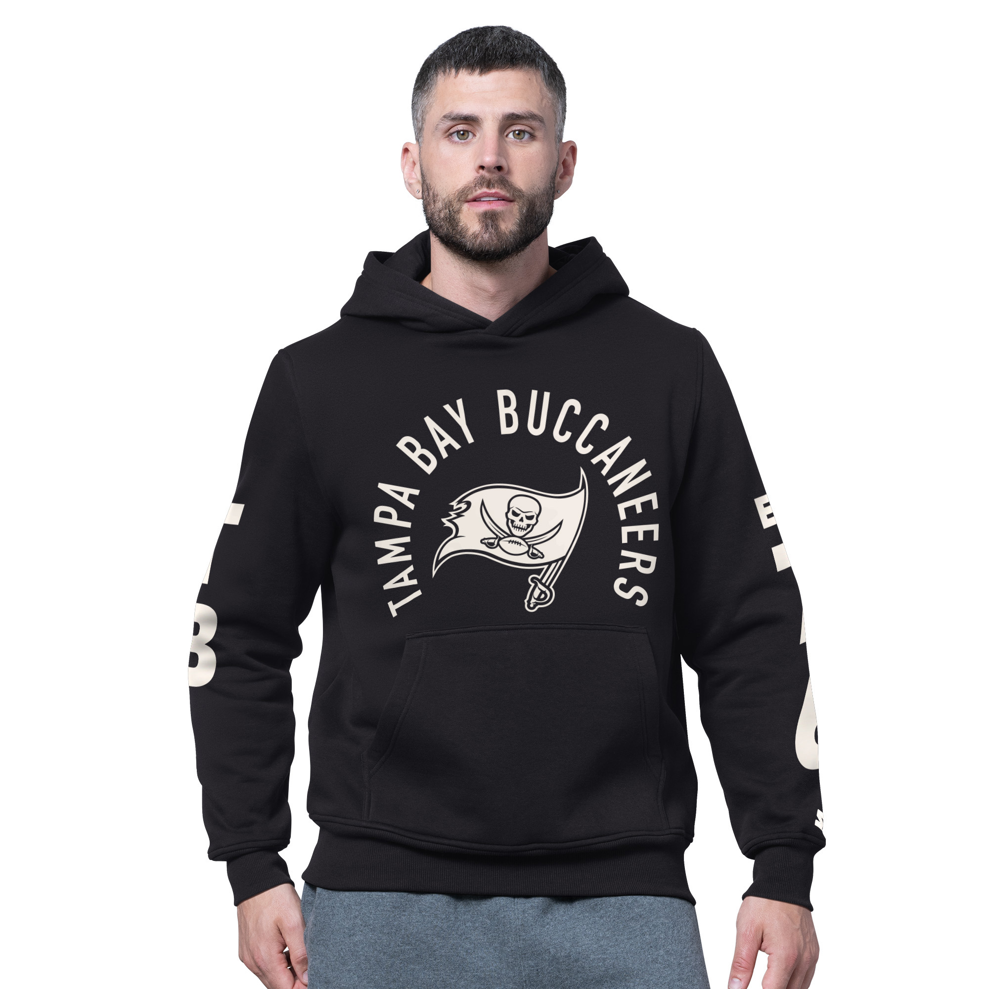 Men's Starter Black Tampa Bay Buccaneers Handoff Fleece Hoodie Sweatshirt