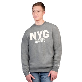 Men's Starter  Charcoal New York Giants Assist Sweatshirt