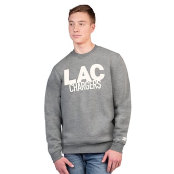 Men's Starter Charcoal Los Angeles Chargers Assist Sweatshirt