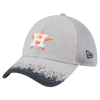 Men's New Era Gray Houston Astros Visor Paint Splatter 39THIRTY Flex Hat