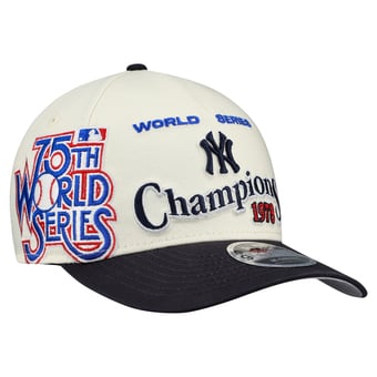 Men's New Era  Cream/Navy New York Yankees World Series 9FORTY M-Crown A-Frame Adjustable Hat
