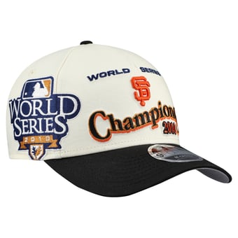 Men's New Era  Cream/Black San Francisco Giants World Series 9FORTY M-Crown A-Frame Adjustable Hat