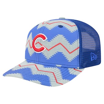 Men's New Era Denim/Royal Chicago Cubs Aztec Denim 9SEVENTY Adjustable Hat