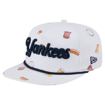 Men's New Era White New York Yankees Team Cheer Rope 19TWENTY Adjustable Hat