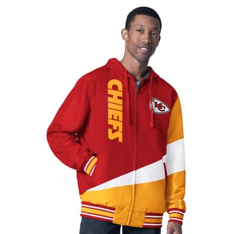 Men's G-III Sports by Carl Banks Red/Charcoal Kansas City Chiefs Dual Threat Reversable Full-Zip Hooded Jacket