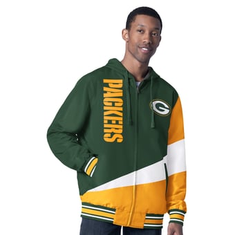 Men's G-III Sports by Carl Banks Green/Charcoal Green Bay Packers Dual Threat Reversable Full-Zip Hooded Jacket