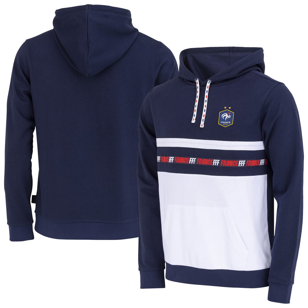 Sweat à capuche France Block - Bleu marine