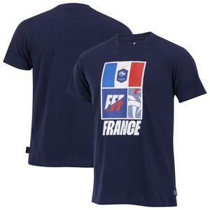 T-shirt grand logo France - Bleu marine, vue 2