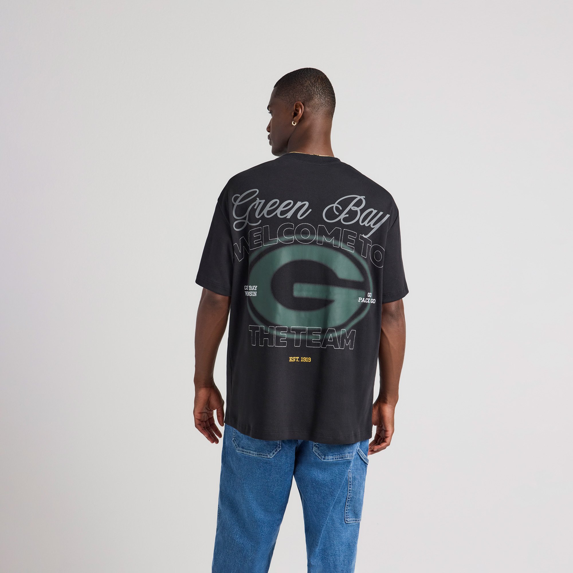 Camiseta gráfica unisex negra de los Green Bay Packers