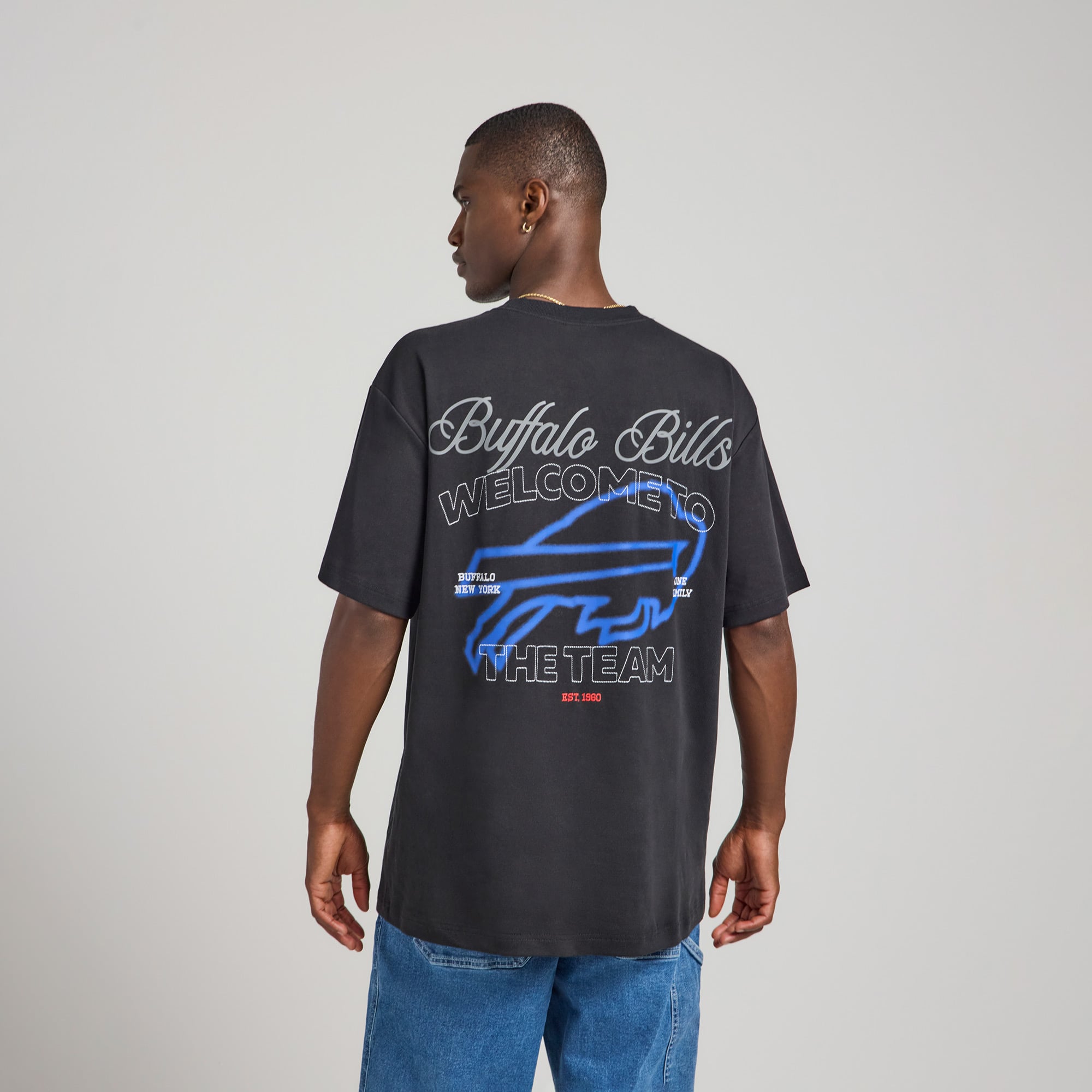 Camiseta gráfica unisex negra de los Buffalo Bills