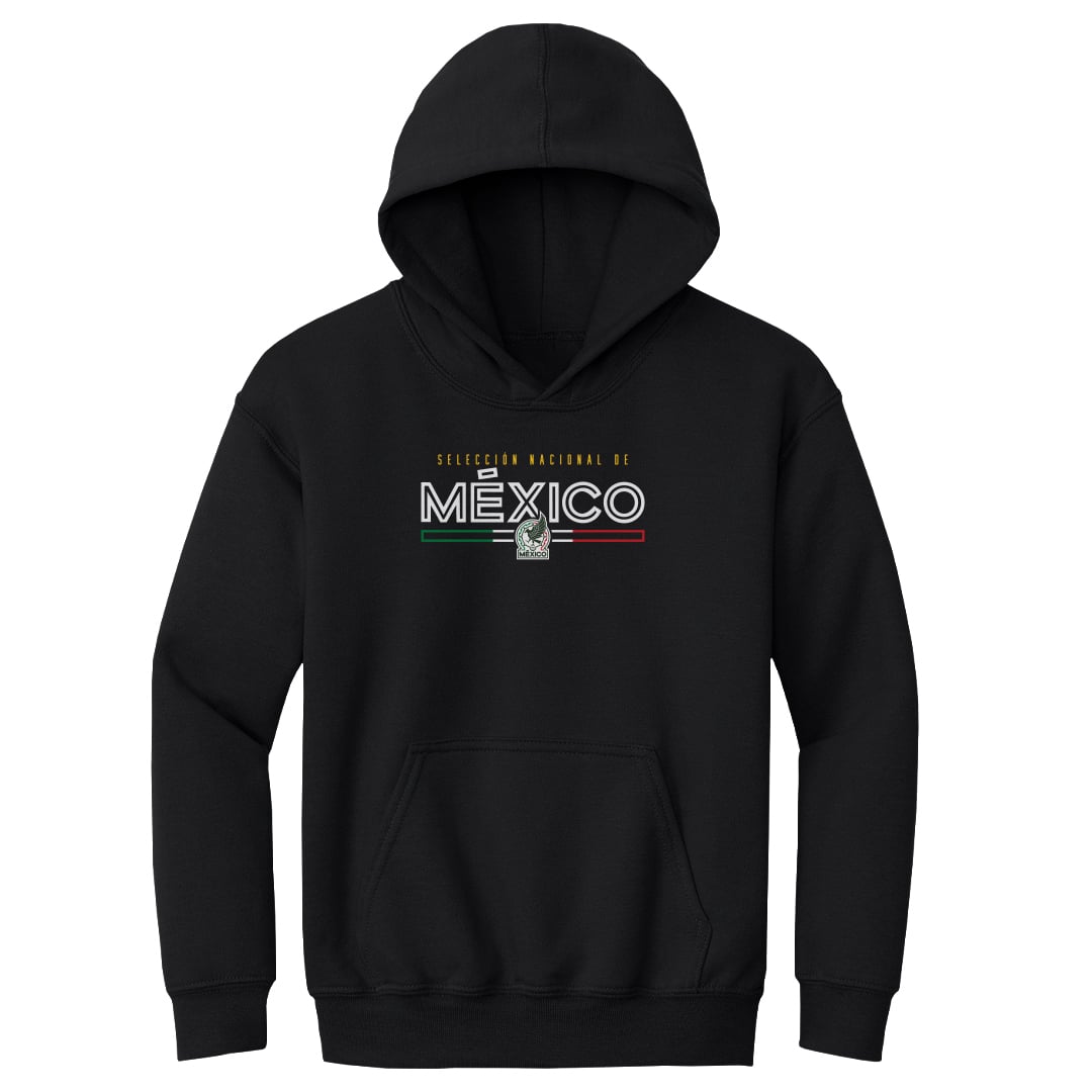 Youth 500 Level Black Mexico National Team Inline Pullover Hoodie