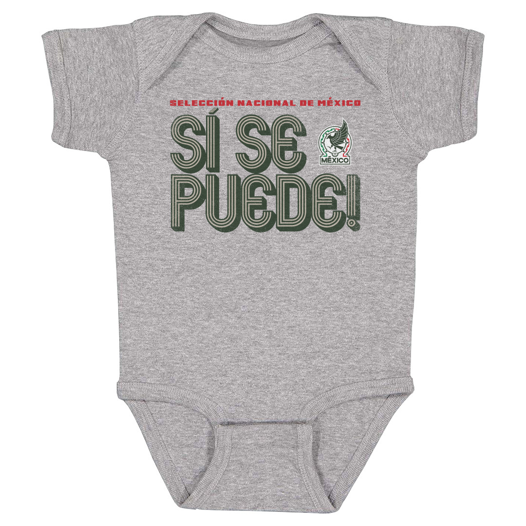 Infant 500 Level Heather Gray Mexico National Team Si Se Puede Inline Bold Bodysuit Infant 500 Level Heather Gray Mexico National Team Si Se Puede Inline Bold Bodysuit