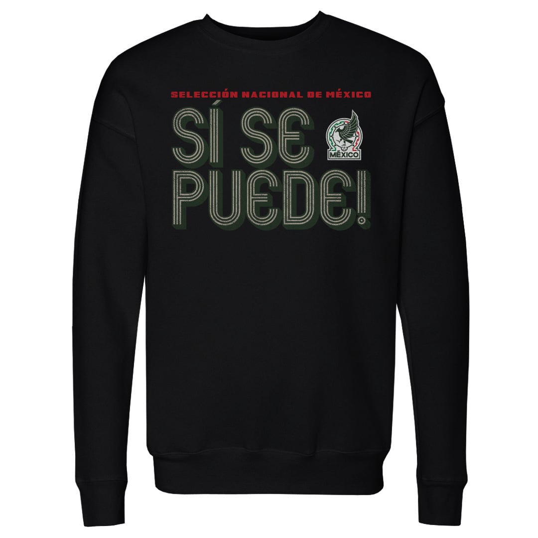 Men's 500 Level Black Mexico National Team Si Se Puede Inline Bold Pullover Sweatshirt