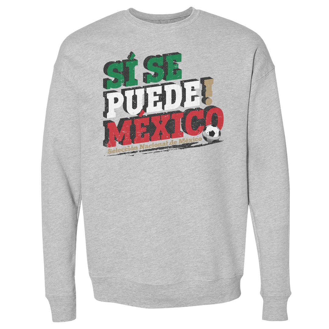 Men's 500 Level Heather Gray Mexico National Team Si Se Puede Pullover Sweatshirt