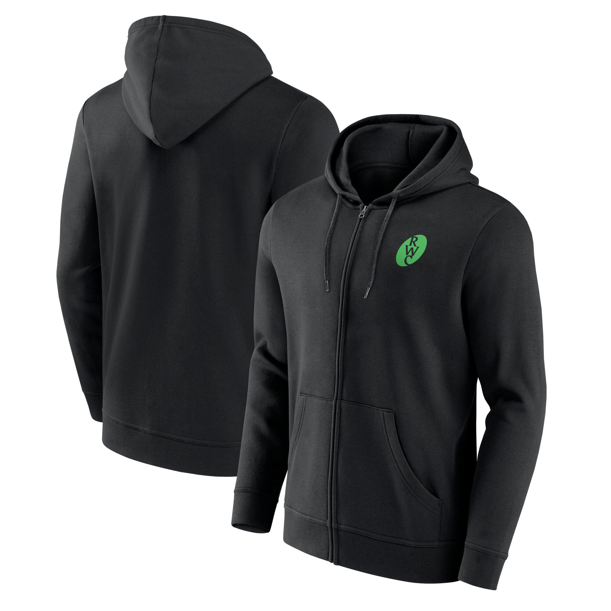 Rugby World Cup Essentials con cappuccio e zip intera - Nero