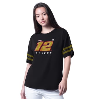Women's G-III 4Her by Carl Banks  Black Ryan Blaney Fan Catch T-Shirt