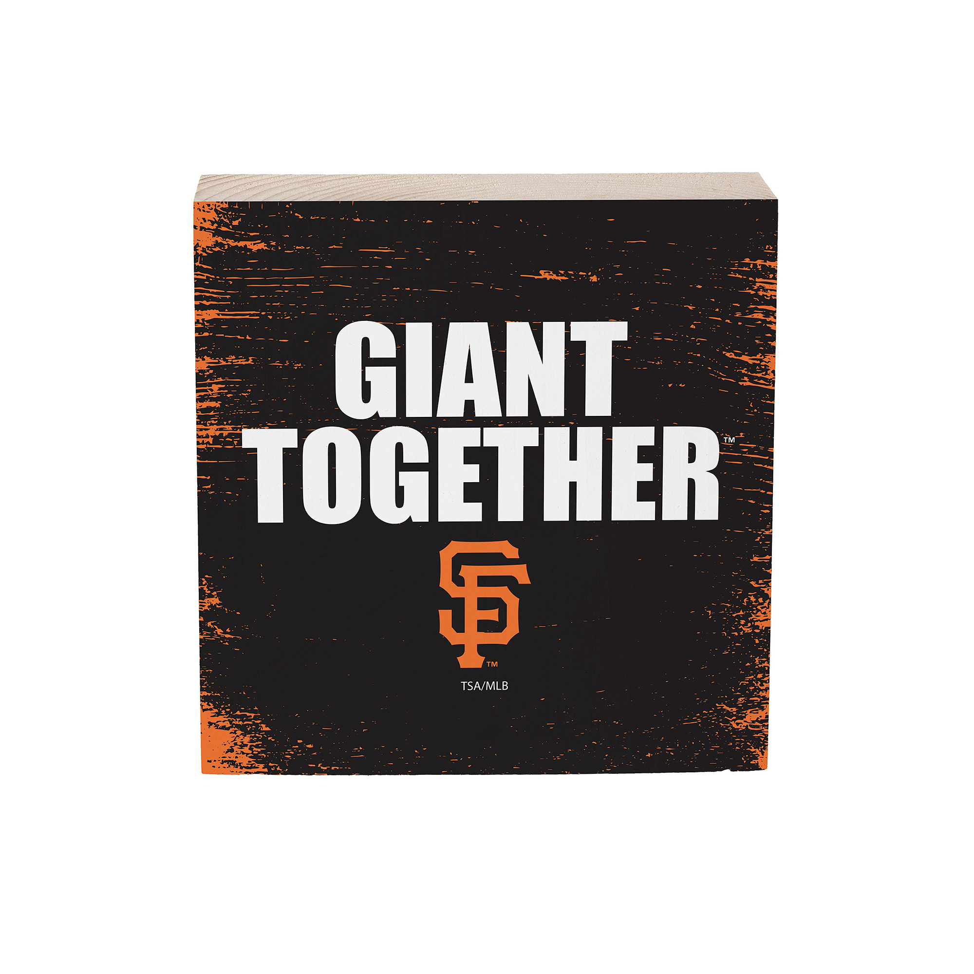 San Francisco Giants 6" Square Fan Chant Wood Block Shelf Sign