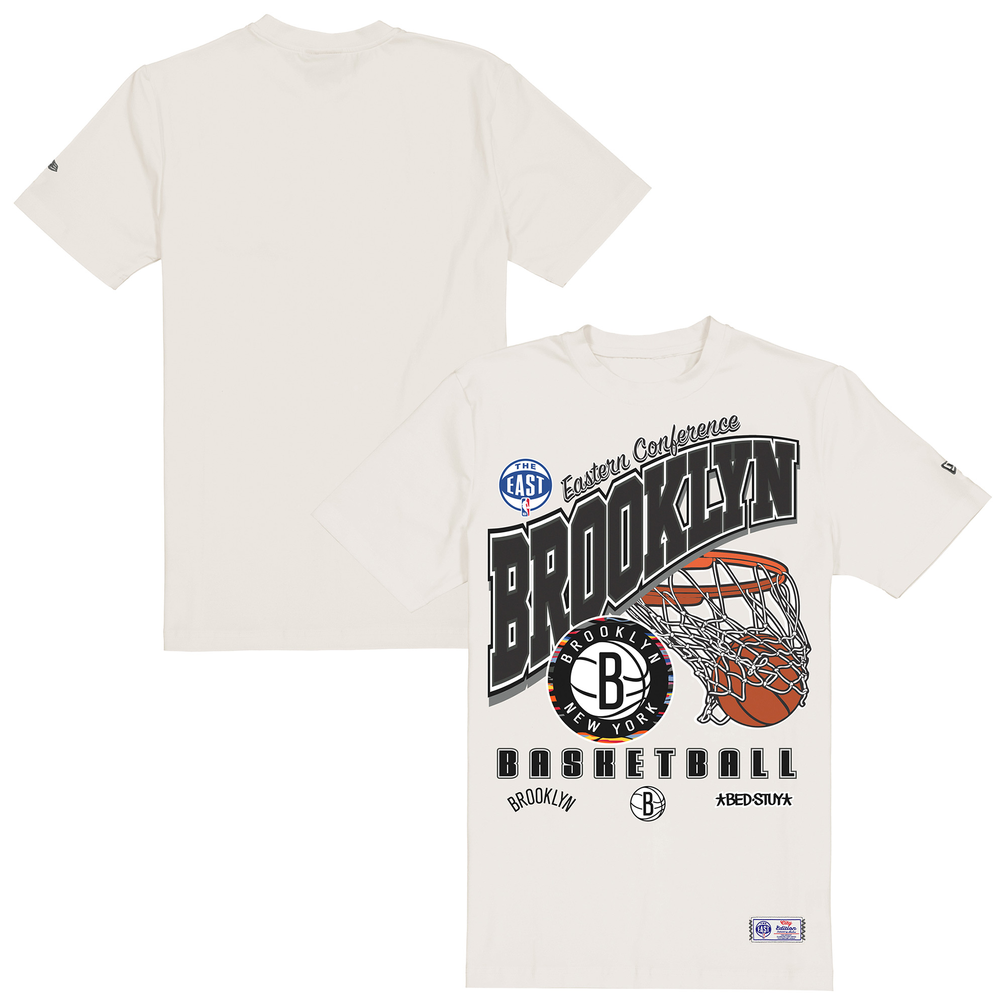 Men’s New Era Cream Brooklyn Nets Oversized City Edition Remix Vintage T-Shirt Men’s New Era Cream Brooklyn Nets Oversized City Edition Remix Vintage T-Shirt