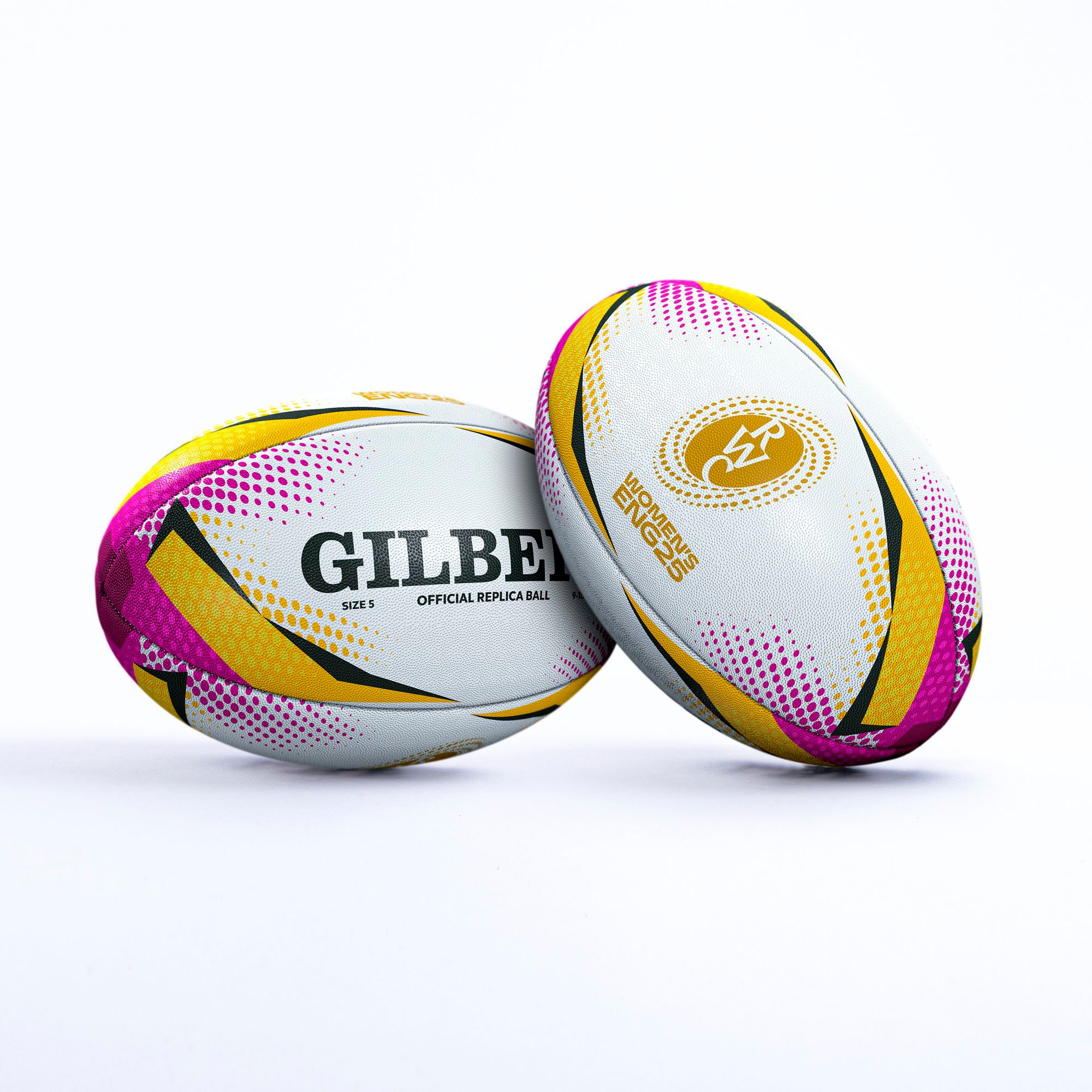 Pallone replica Gilbert della Coppa del Mondo di Rugby Femminile 2025 - Taglia 5