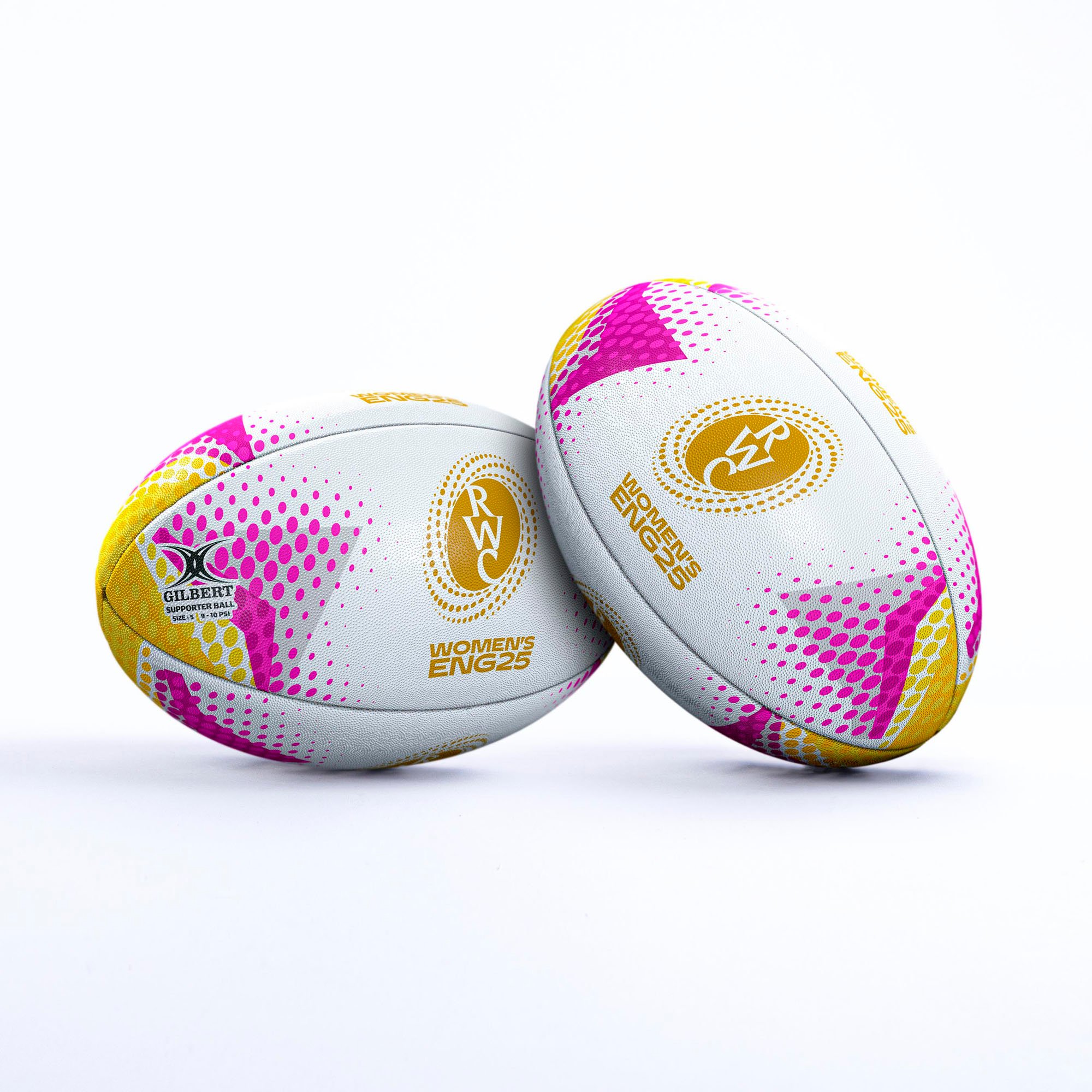 Pallone da tifoso Gilbert per la Coppa del Mondo di Rugby Femminile 2025 - Taglia 5
