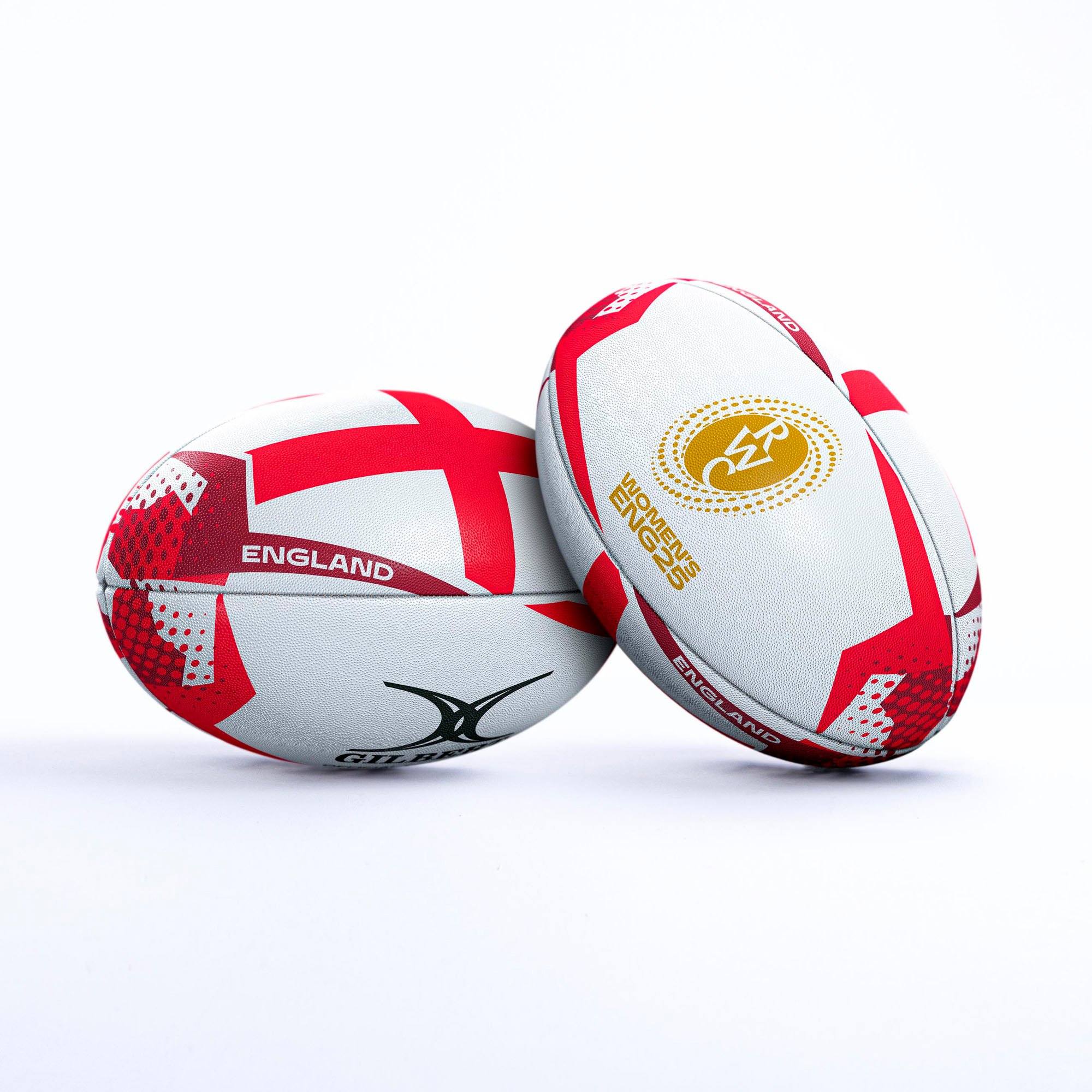 Pallone da rugby femminile Inghilterra Gilbert per la Coppa del Mondo 2025 - Taglia 5