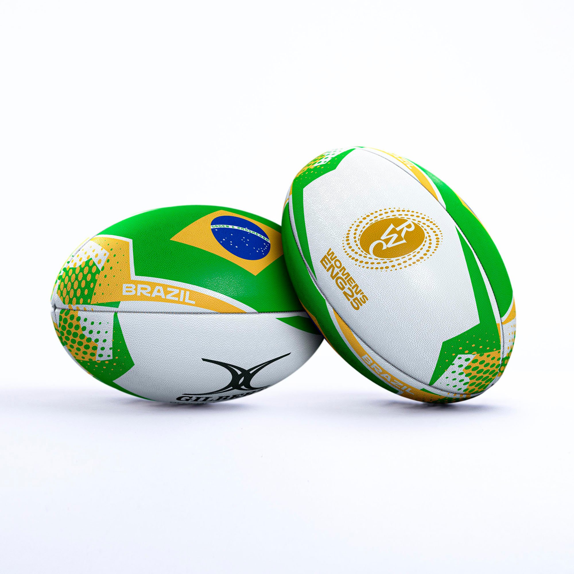 Pallone da rugby femminile della Coppa del Mondo 2025 Brasile Gilbert Team - Taglia 5