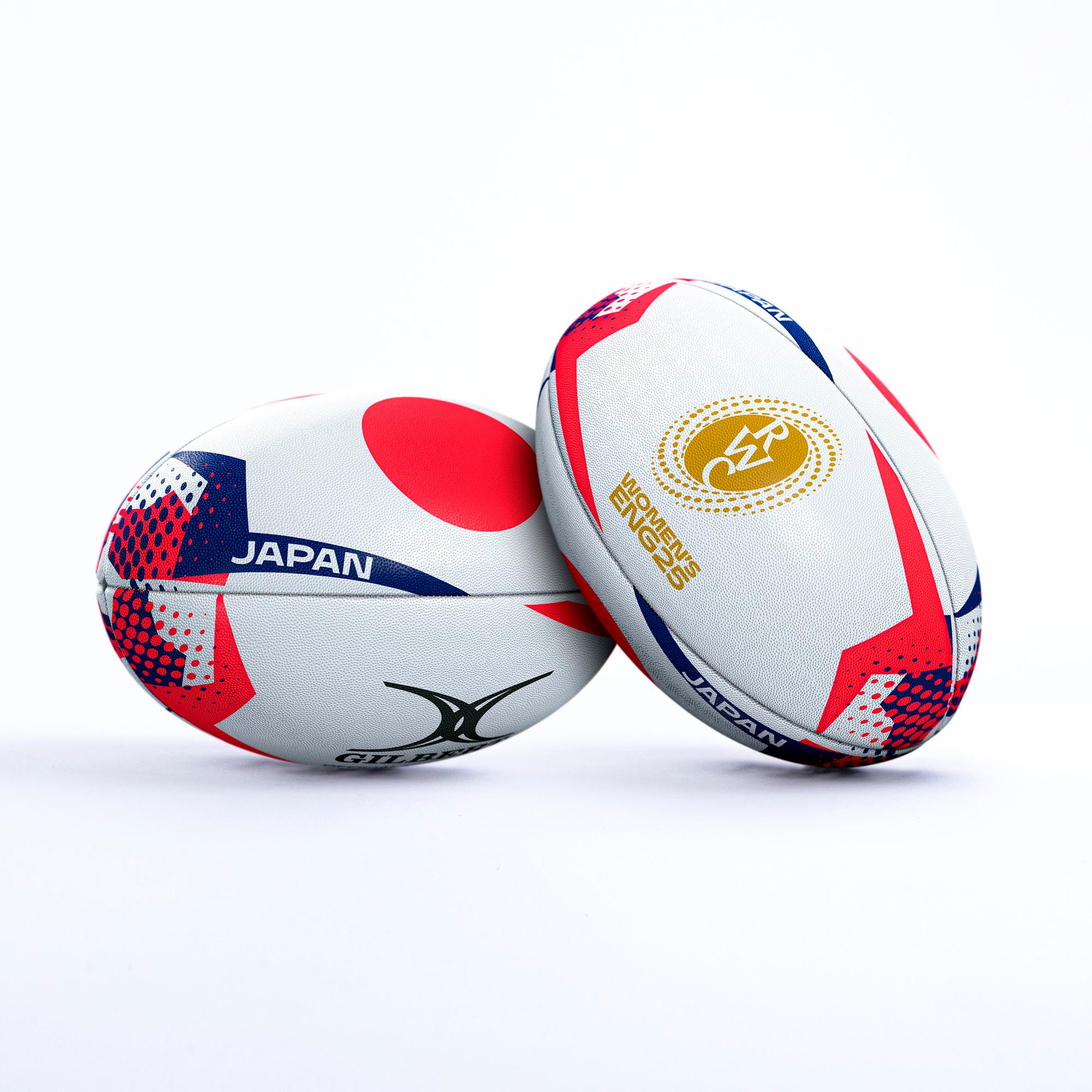 Pallone da rugby femminile della Coppa del Mondo 2025 Giappone Gilbert Team - Taglia 5