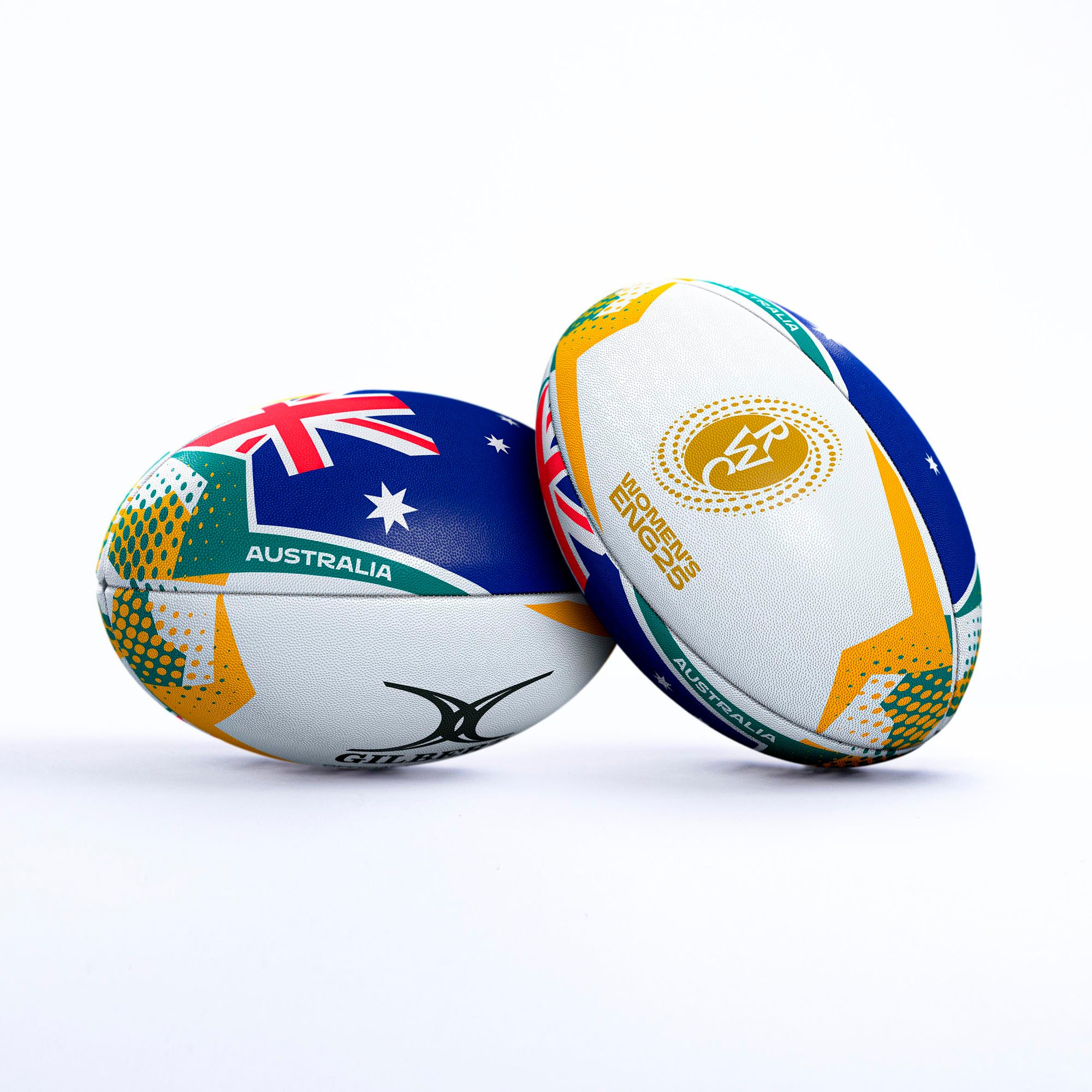 Pallone della squadra Gilbert dell'Australia per la Coppa del Mondo di Rugby Femminile 2025 - Taglia 5