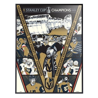 Phenom Gallery Vegas Golden Knights 2023 Stanley Cup Champions 18" x 24" Deluxe Framed Serigraph Print