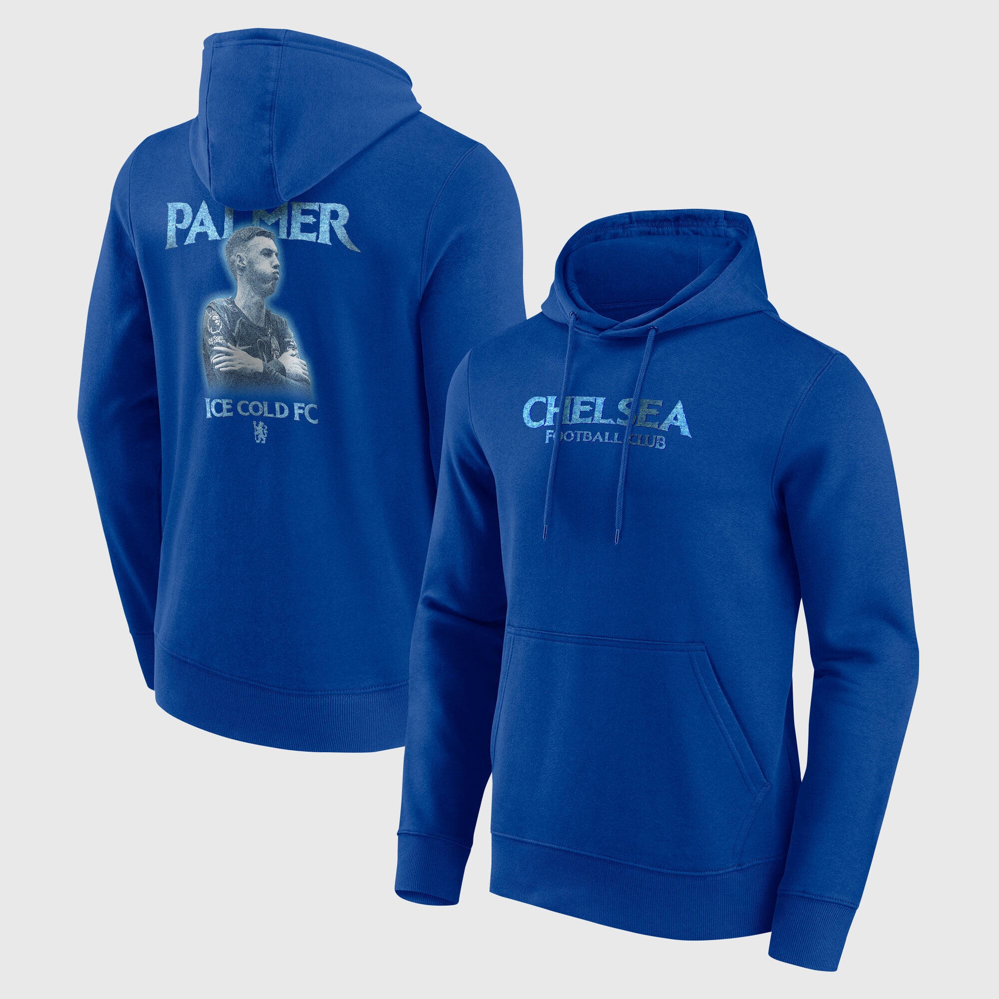 Sweat à capuche graphique Chelsea Cole Palmer Ice Cold FC - Bleu roi - Homme
