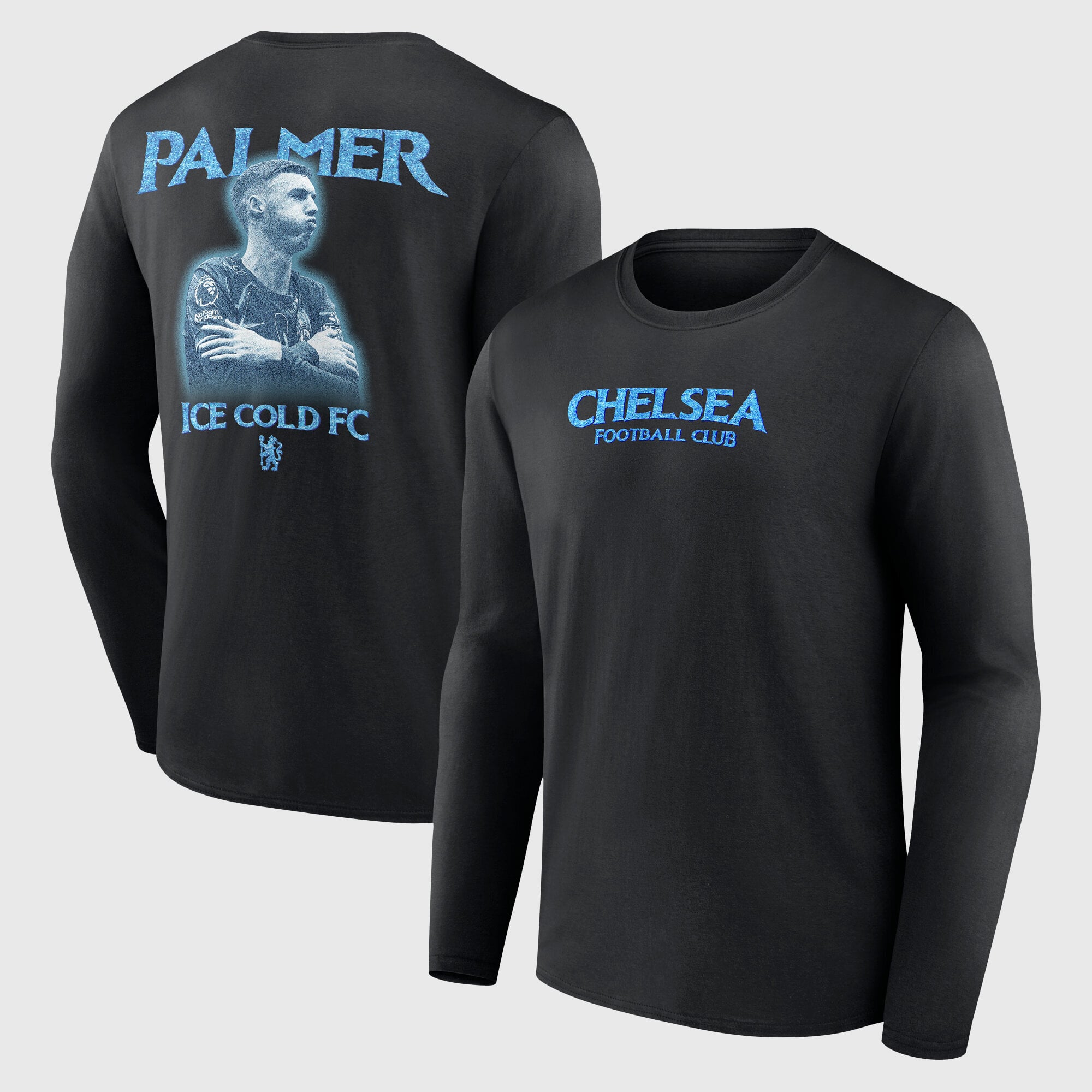 Chelsea Cole Palmer Ice Cold FC Graphic Long Sleeve T-Shirt - Black - Mens