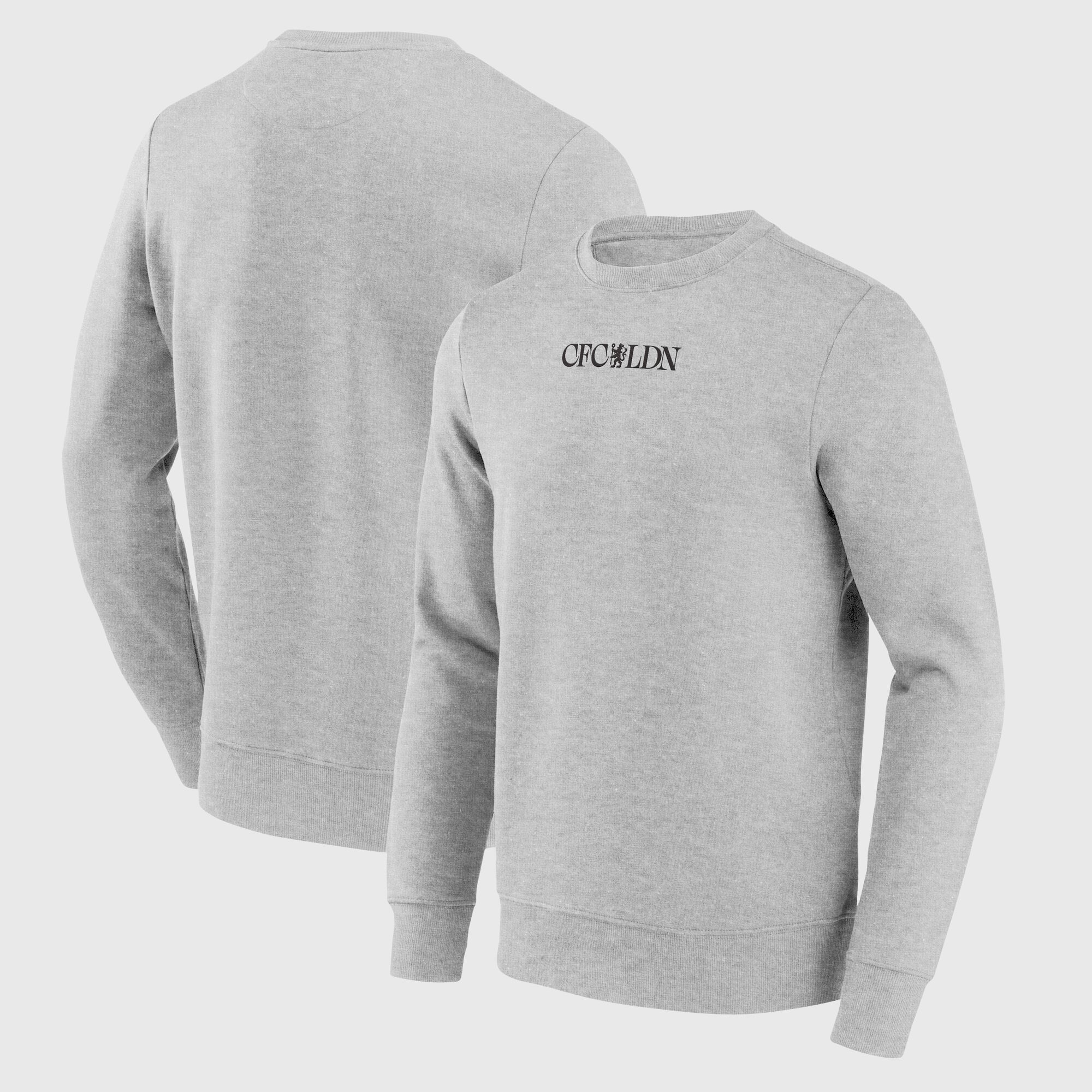 Sweat ras du cou graphique Chelsea CFCLDN - Gris chiné - Homme