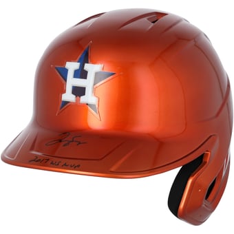 George Springer Houston Astros Autographed Alternate Chrome Replica Batting Helmet with "2017 WS MVP" Inscription