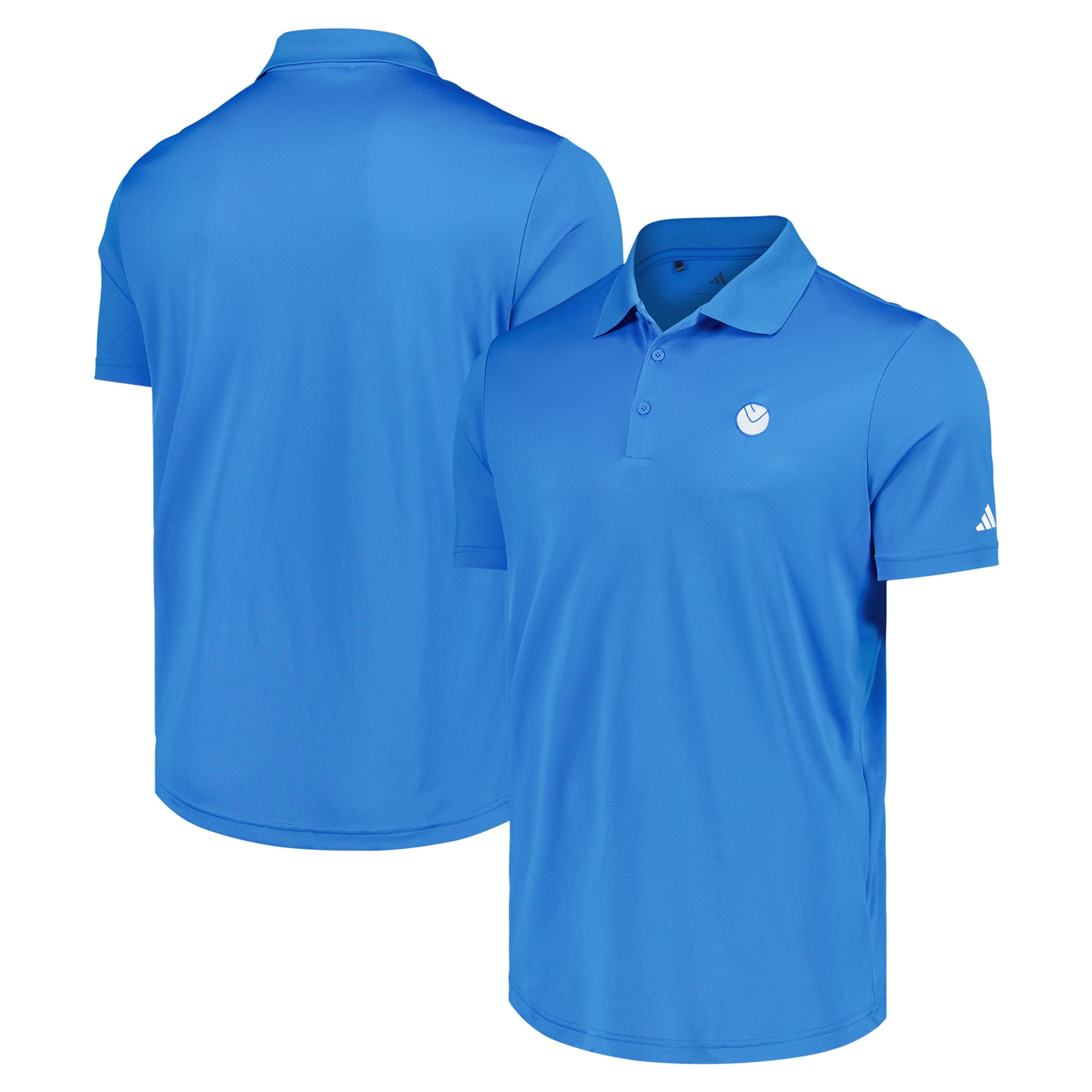 Leeds United adidas Golf Performance Polo Shirt - Bright Blue