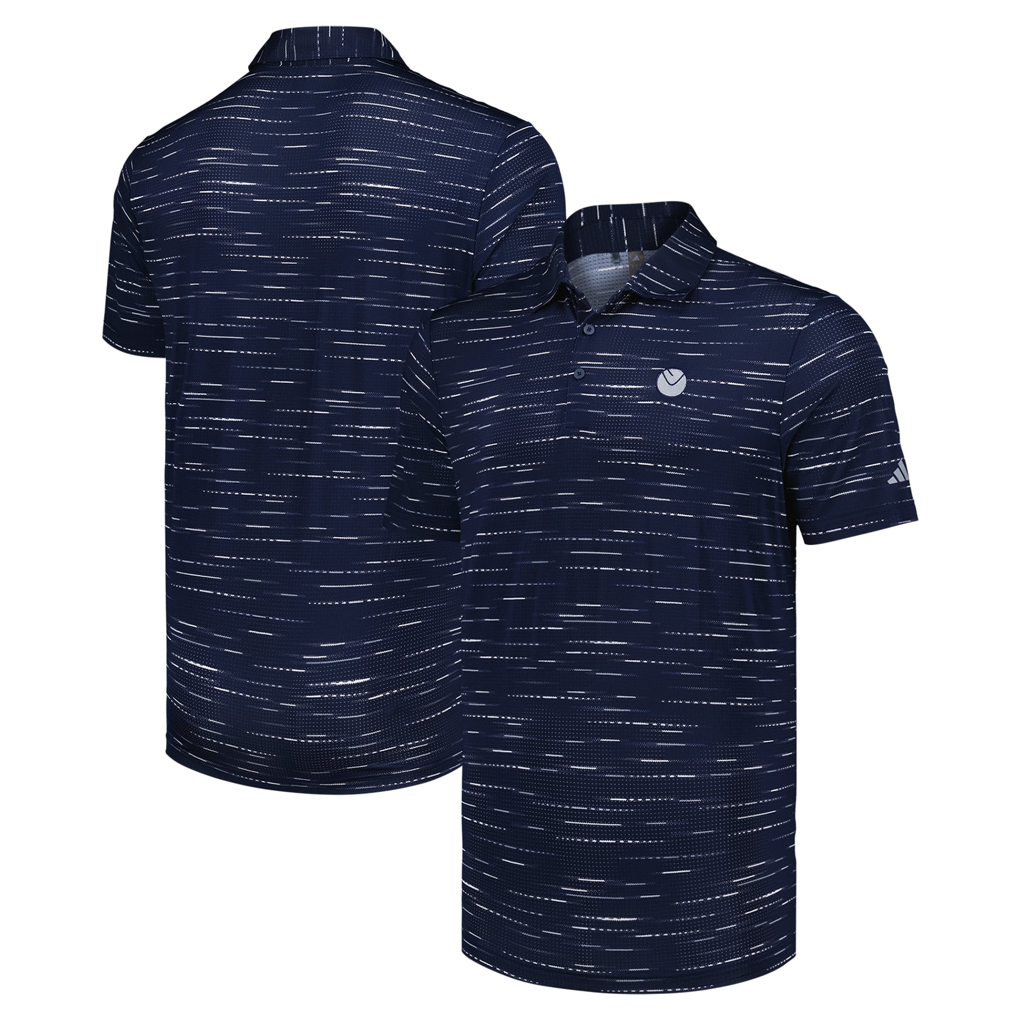 Leeds United adidas Golf Ultimate Mesh Printed Polo - Collegiate Navy