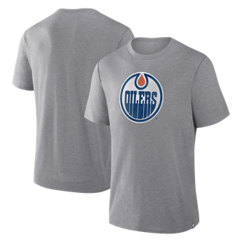Men's Fanatics Heather Gray Edmonton Oilers Elevated Tri-Blend T-Shirt