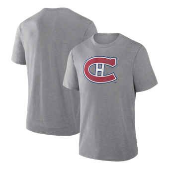 Men's Fanatics Heather Gray Montreal Canadiens Heritage Tribute Tri-Blend T-Shirt