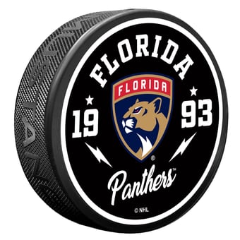 Florida Panthers Bolt Hockey Puck