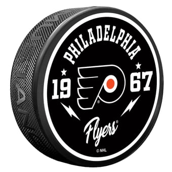 Philadelphia Flyers Bolt Hockey Puck