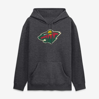 Men's Fanatics Heather Charcoal Minnesota Wild Essential Hoodie